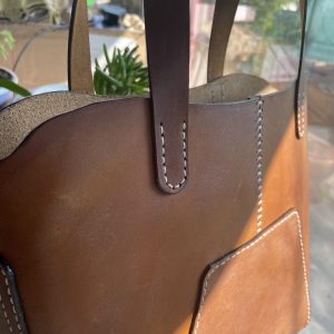 el yapımı hakiki deri tote bag