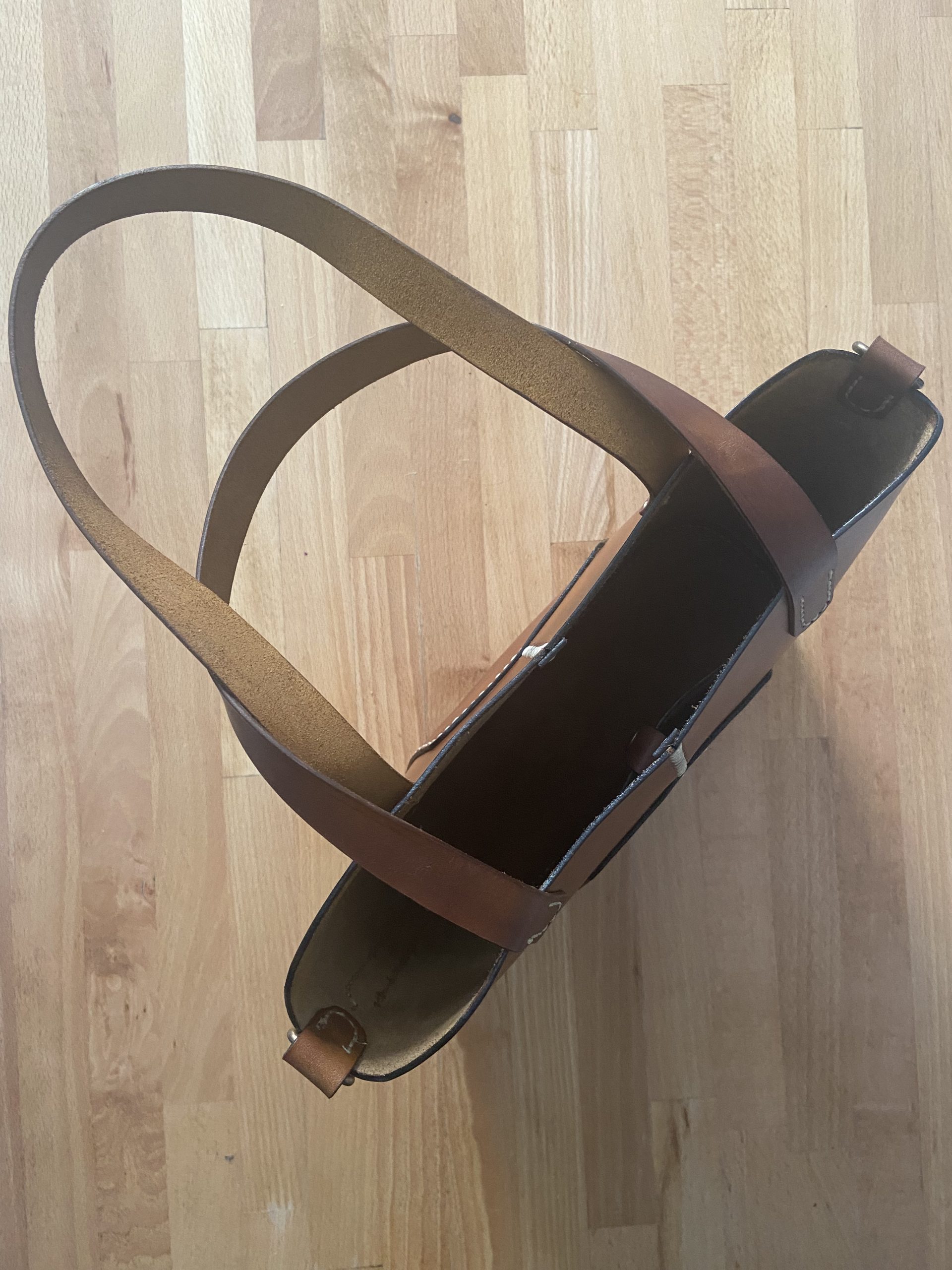 El Yapımı Hakiki Deri Tote Bag Kadın Çantası - Görsel 7