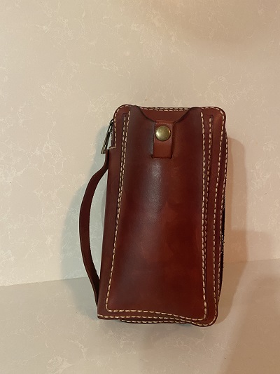 Telefon Koruyuculu Deri El Çantası – El Yapımı - Görsel 9