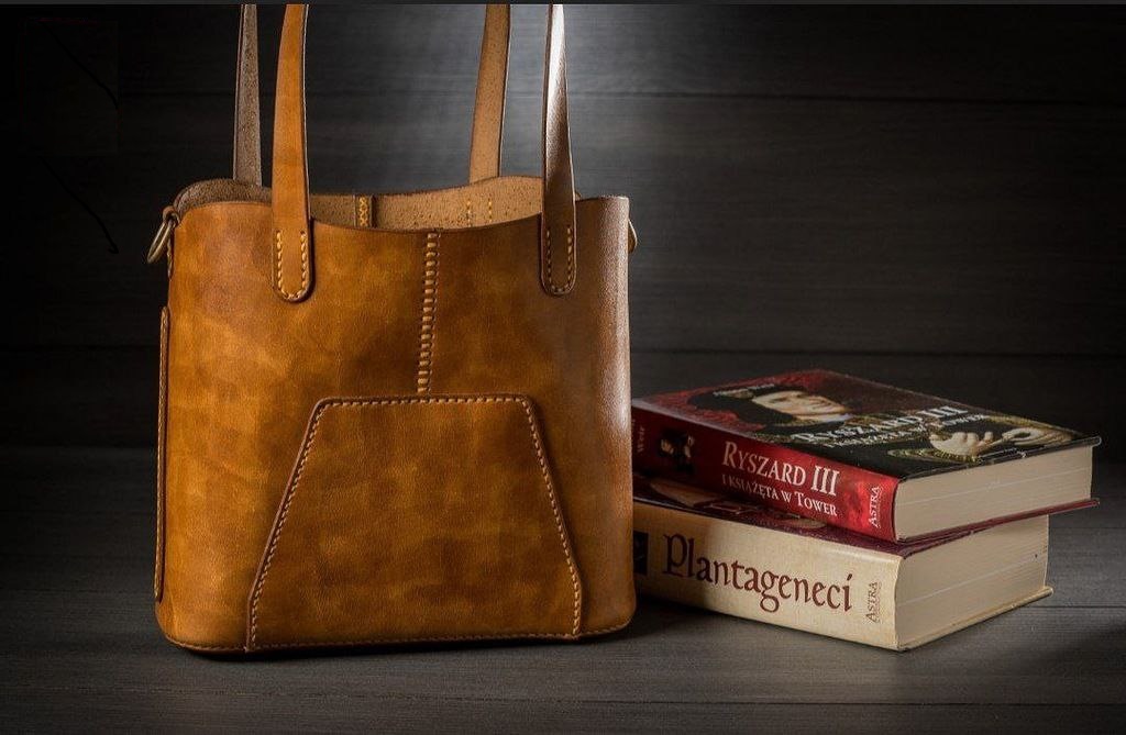 El Yapımı Hakiki Deri Tote Bag Kadın Çantası - Görsel 4