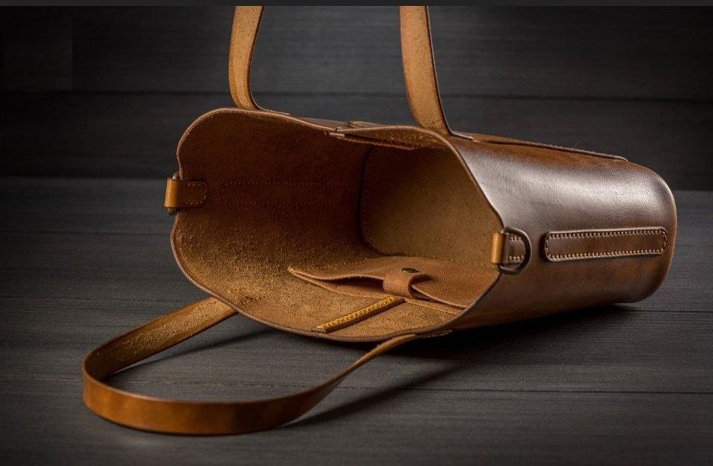 El Yapımı Hakiki Deri Tote Bag Kadın Çantası - Görsel 2
