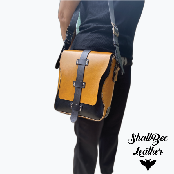 EGO L El Yapımı Hakiki Deri Crossbody Çanta - Görsel 3