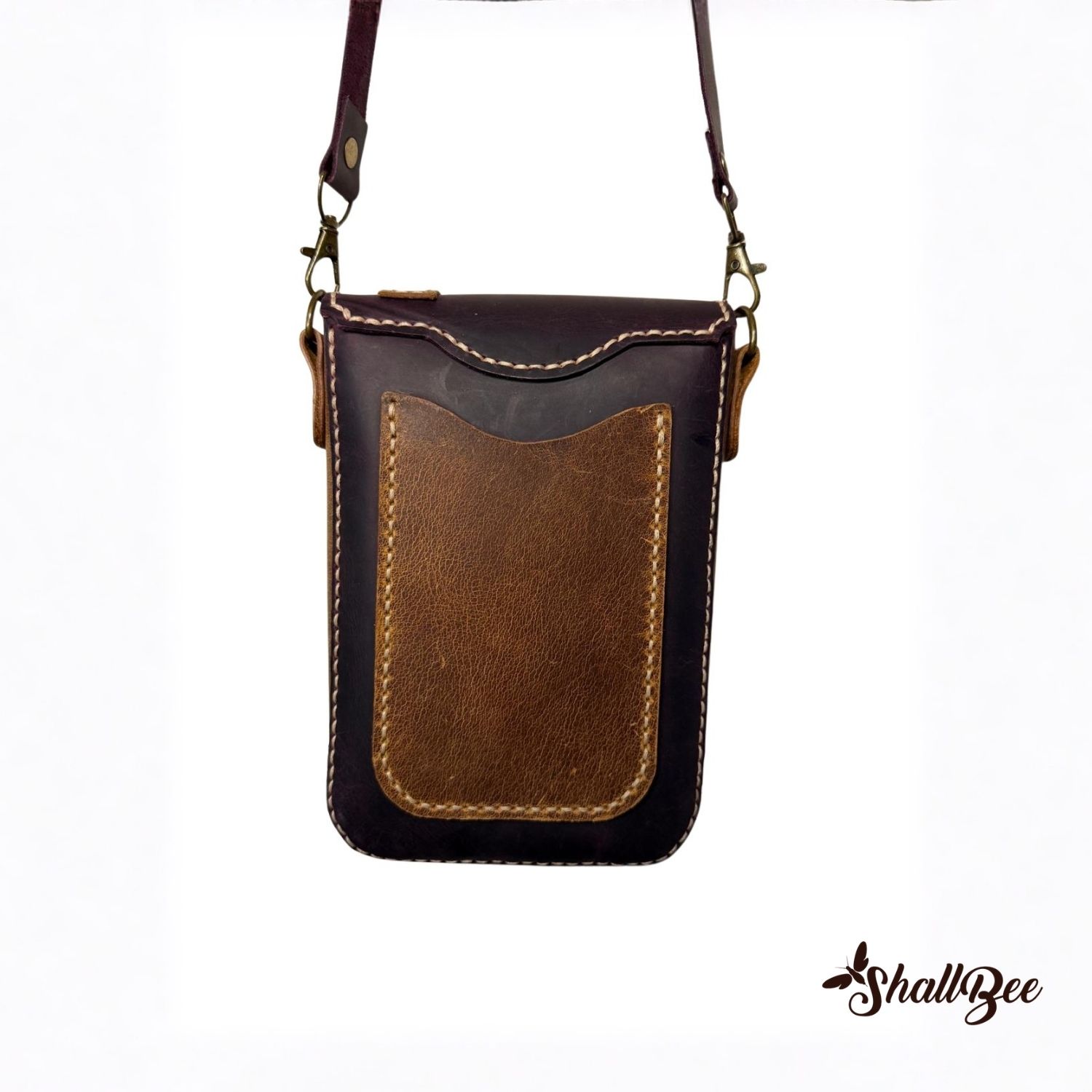 LEXY Mini El Yapımı Hakiki Deri Crossbody Çanta - Görsel 3