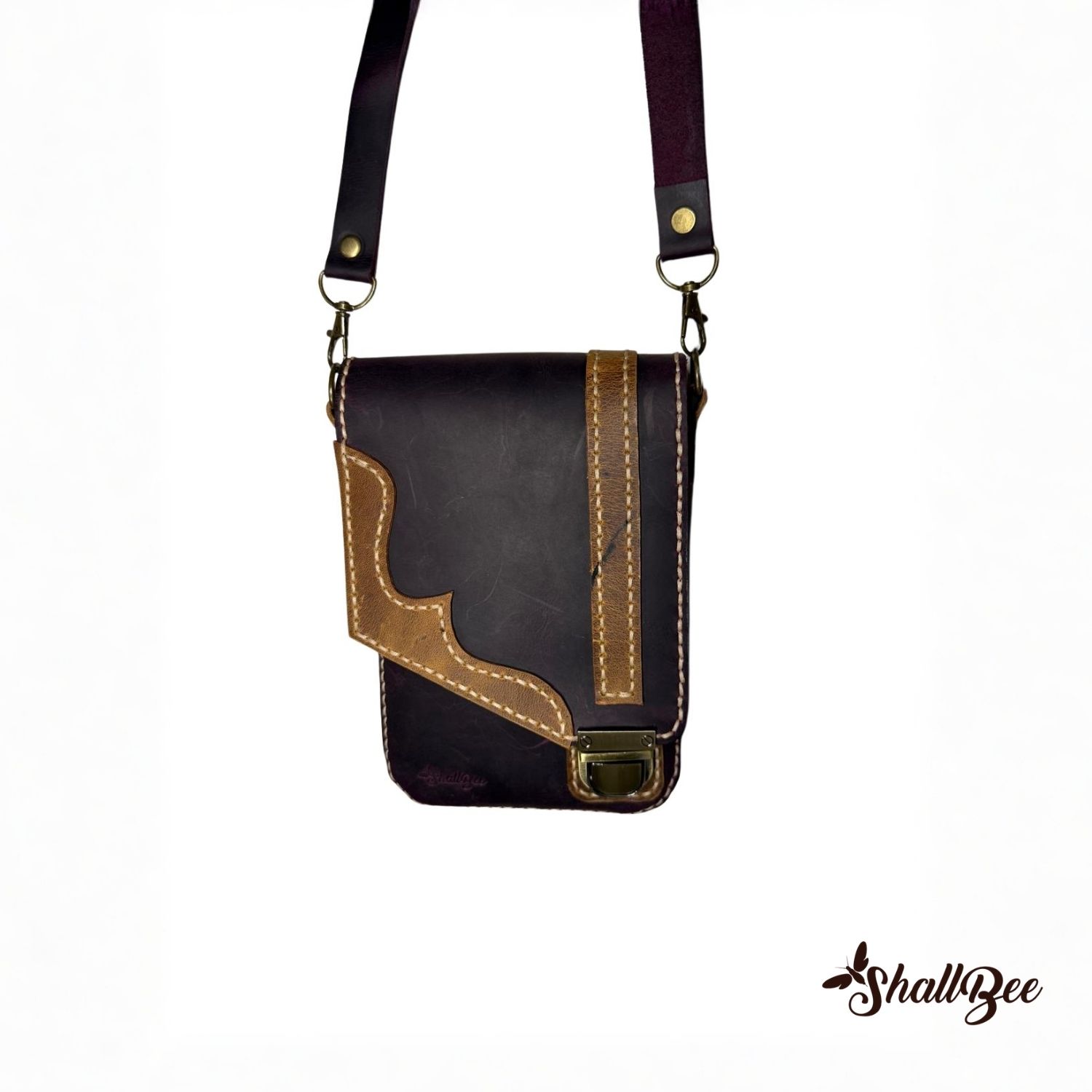 LEXY Mini El Yapımı Hakiki Deri Crossbody Çanta - Görsel 4