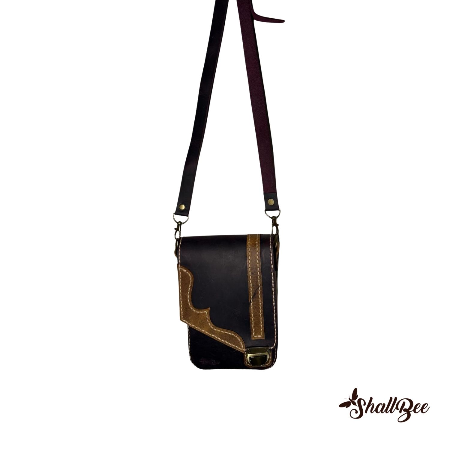 LEXY Mini El Yapımı Hakiki Deri Crossbody Çanta - Görsel 5