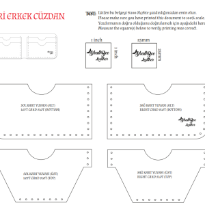 CRAYZ deri cüzdan PDF kalıbı Wallet 101