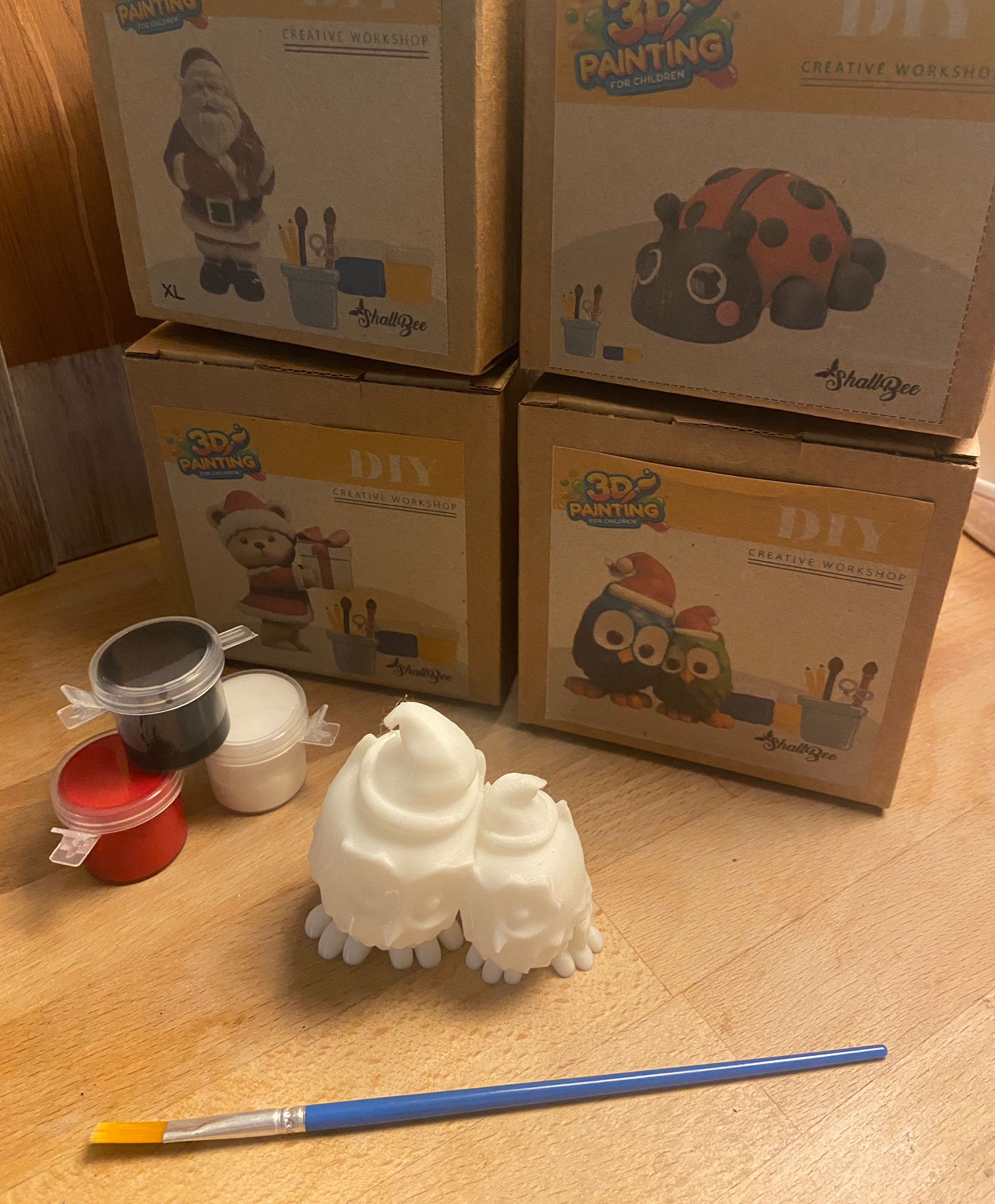3D Boyama / DIY – Baykuş Figürleri Boyama Seti - Görsel 3
