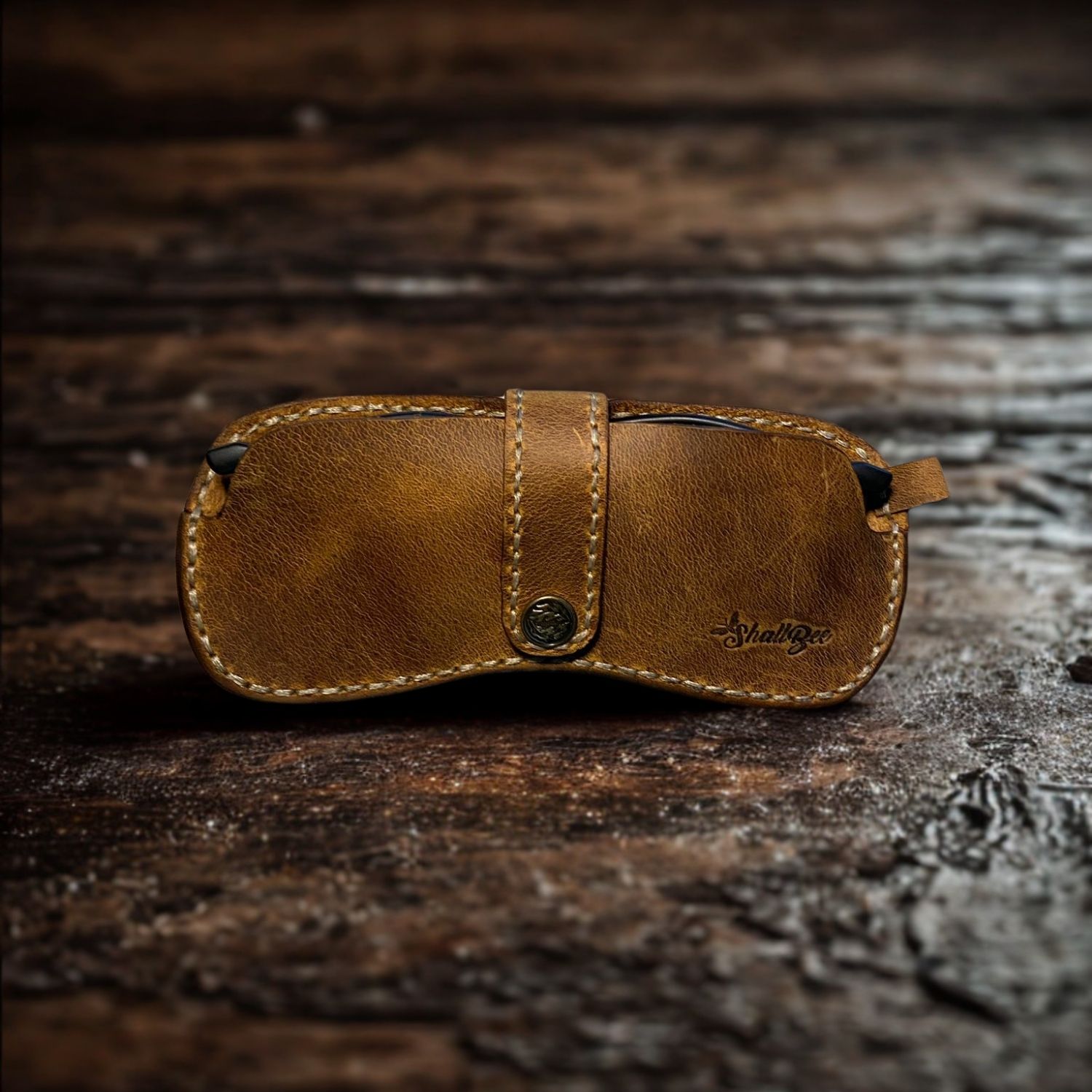 RusticCase – El Yapımı Hakiki Deri Gözlük Kılıfı - Görsel 9