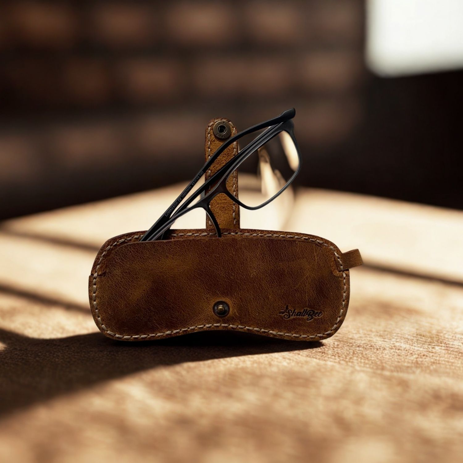 RusticCase – El Yapımı Hakiki Deri Gözlük Kılıfı - Görsel 13