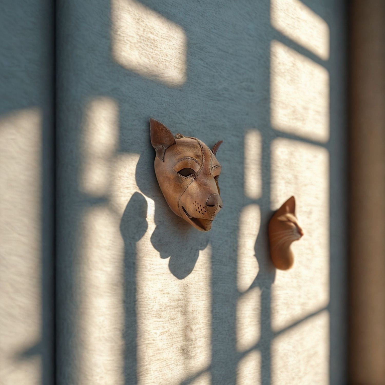 El Yapımı Deri Çoban Köpeği Maskesi – Doberman Esintili - Görsel 6