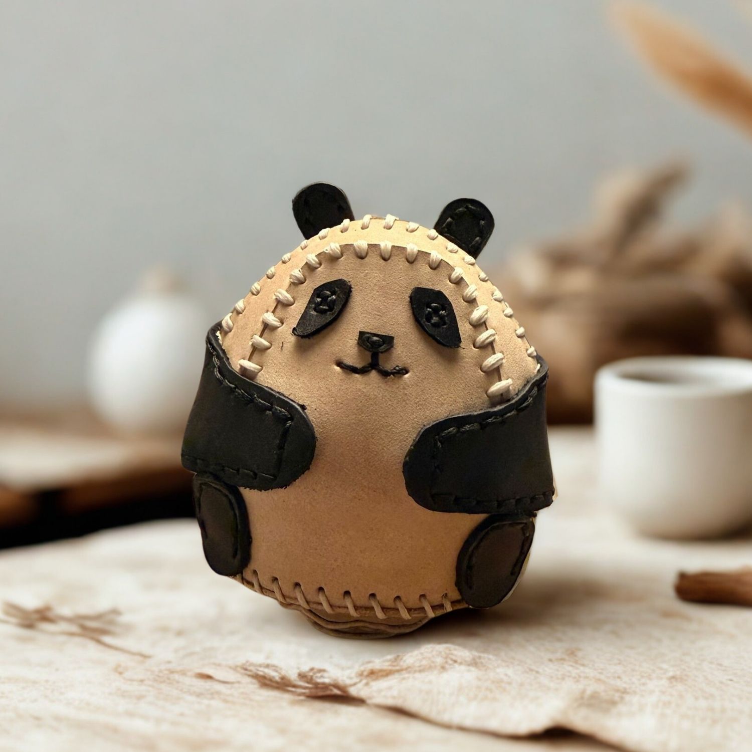 El Yapımı Deri Panda – Hakiki Deri - Görsel 5