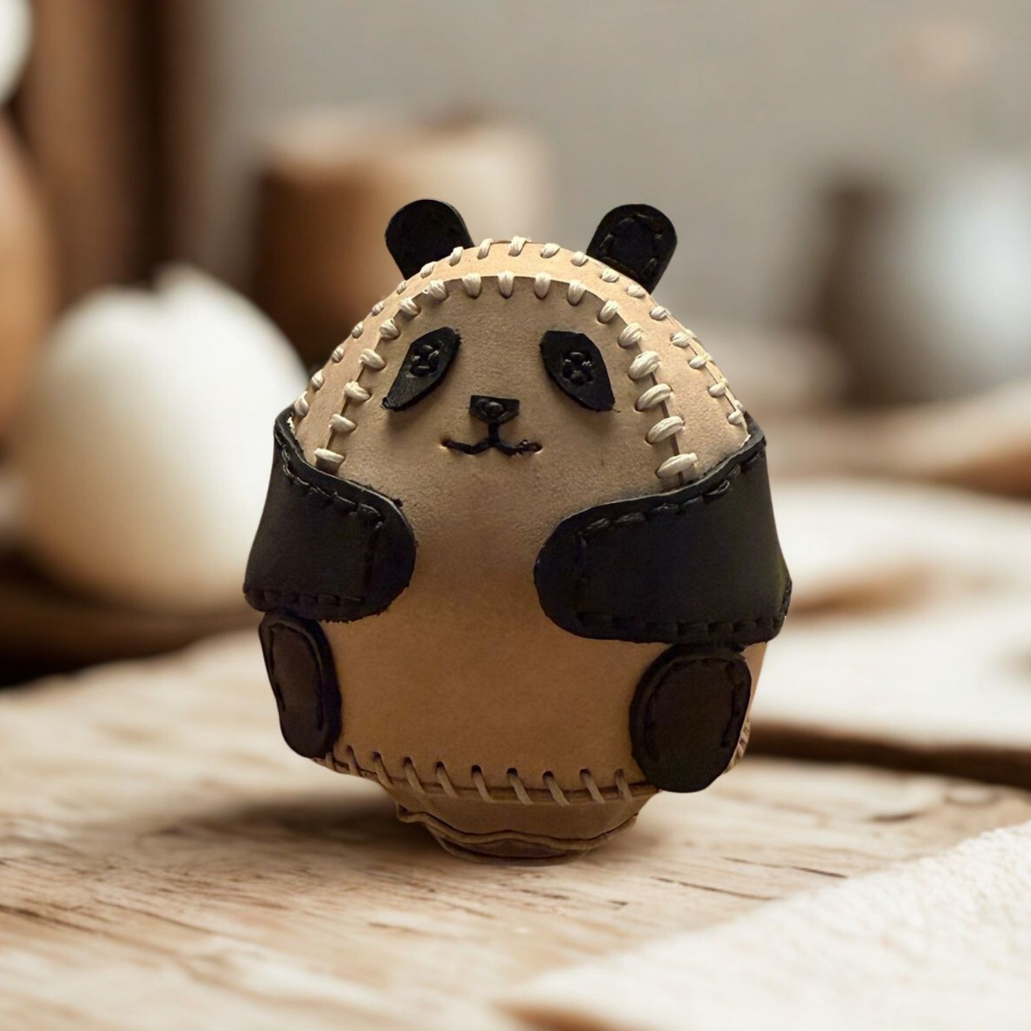 El Yapımı Deri Panda – Hakiki Deri - Görsel 4